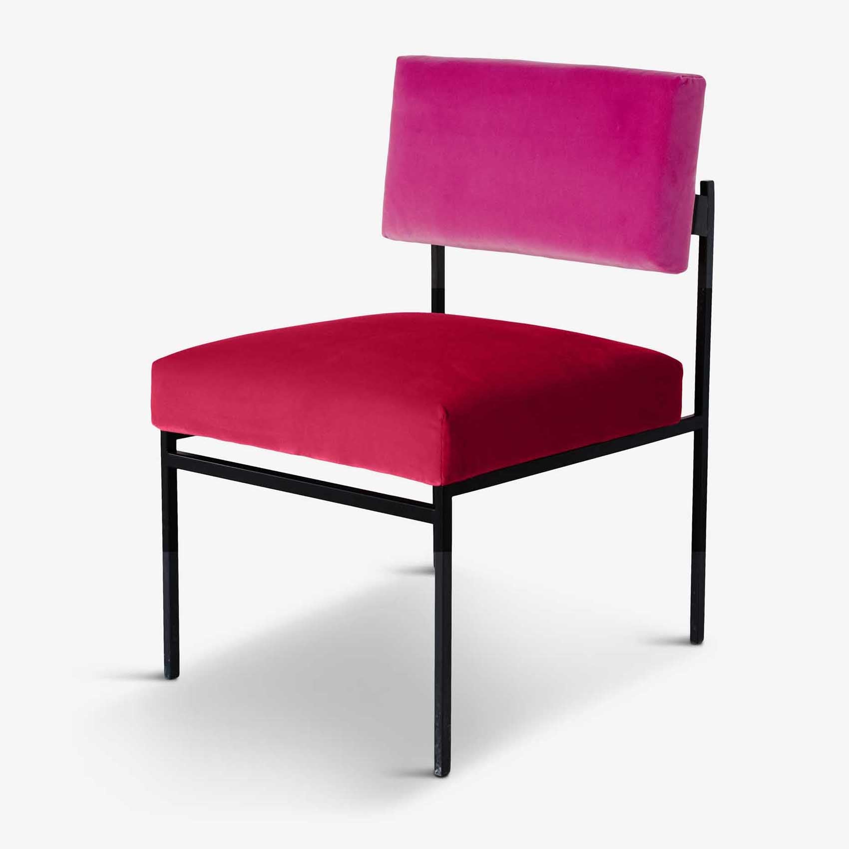 Luxury Dining Comfort - Aurea Chair in Red and Pink  Velvet