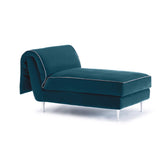 Eco-Conscious Furniture - Short Daybed in petrol cotton velvet