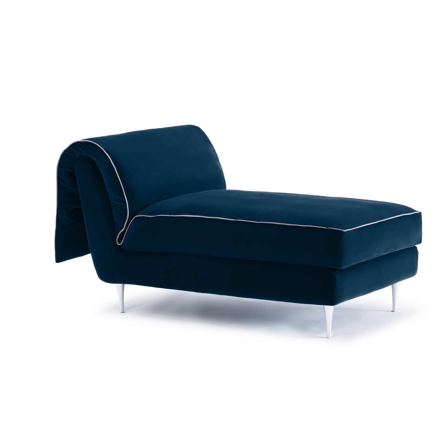 Short Daybed in navy velvet Fabric - Sustainable Choice