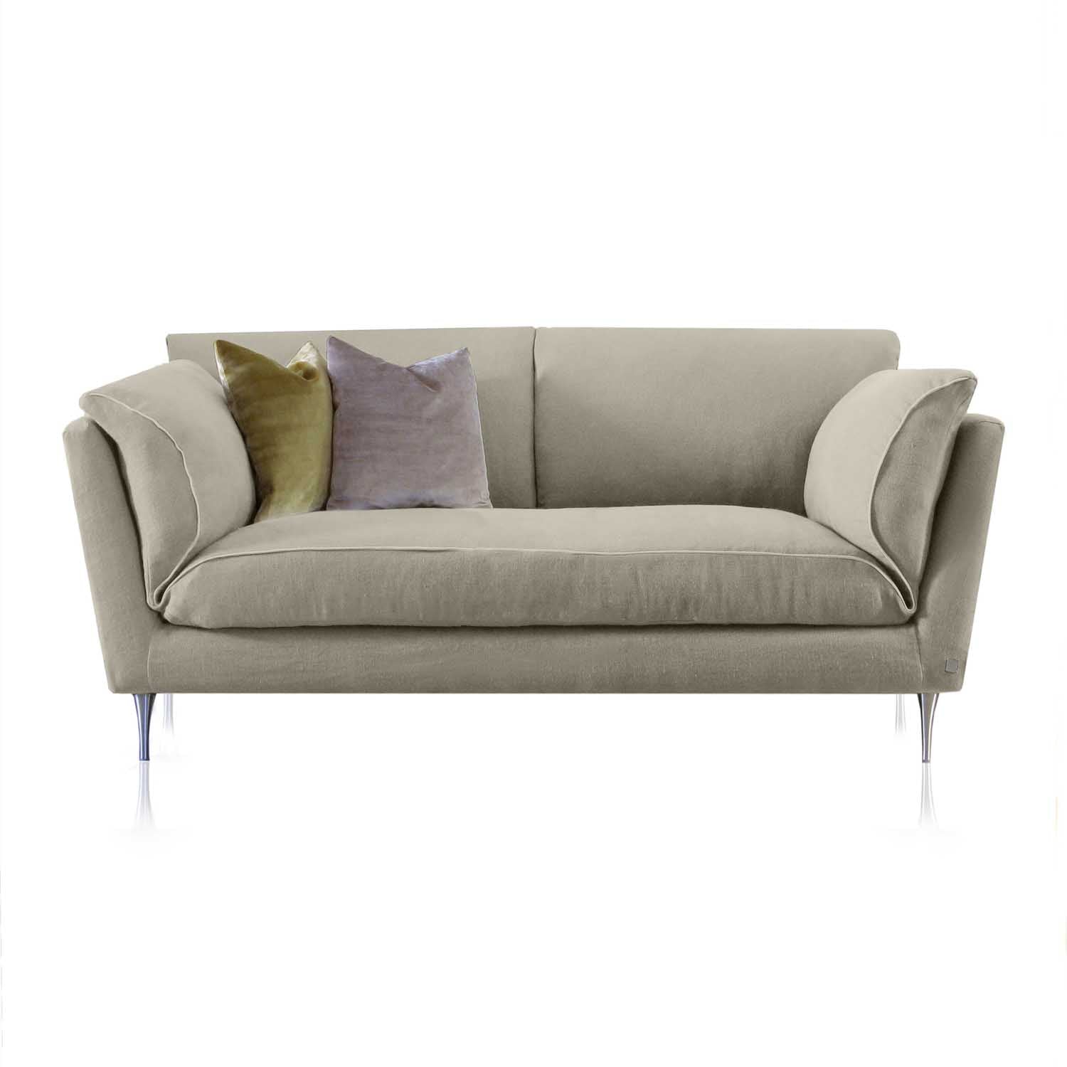 Sophisticated Lines and Elegant Slim Feet. beige natural sofa.