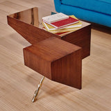 DZEN Coffee Table with Tilted Mirrored Surface