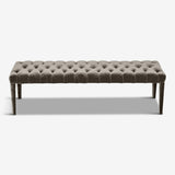 eco friendly  ottoman bench, grey natural velvet textile, farfalla ottom bench by biosofa
