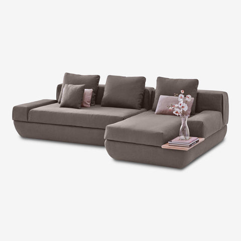 eco friendly sofa, grey natural cotton textile, marie modular sofa by sara ferrari