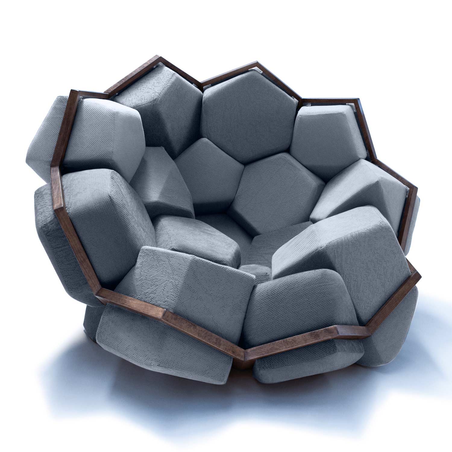 Handcrafted Excellence, crystal shaped armchair