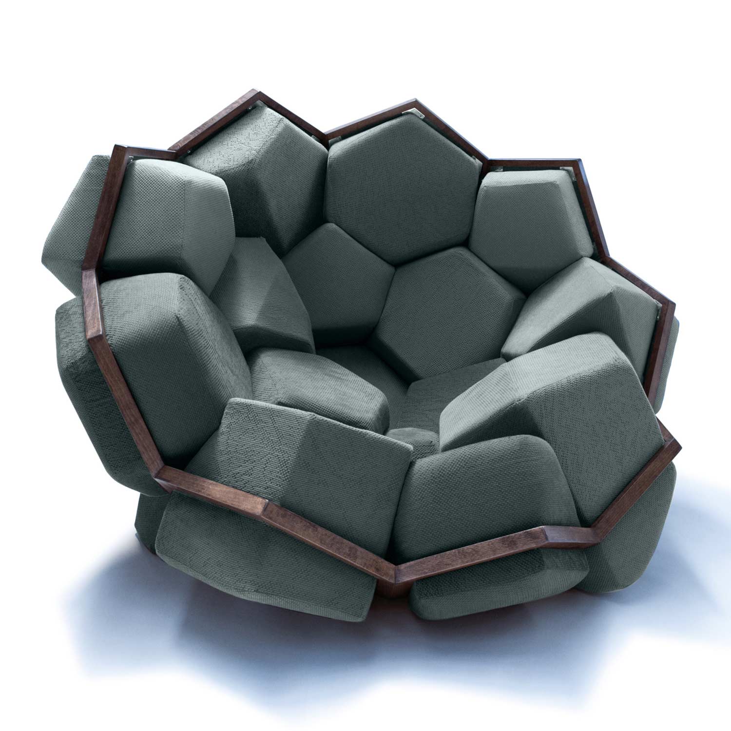 Unmatched Allure of Quartz, grey geometric armchair