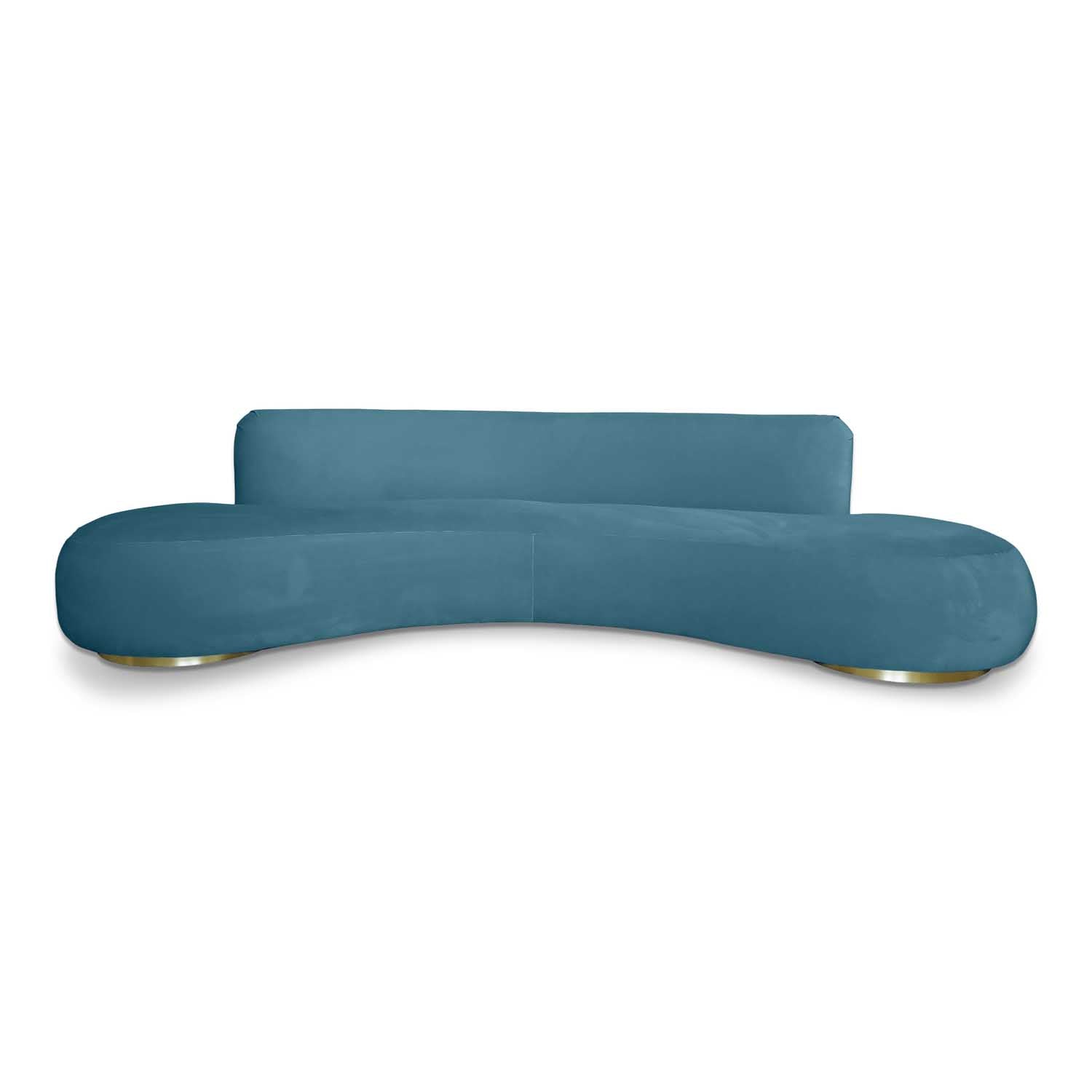 Luxurious Living at Its Finest, crescent shaped sofa