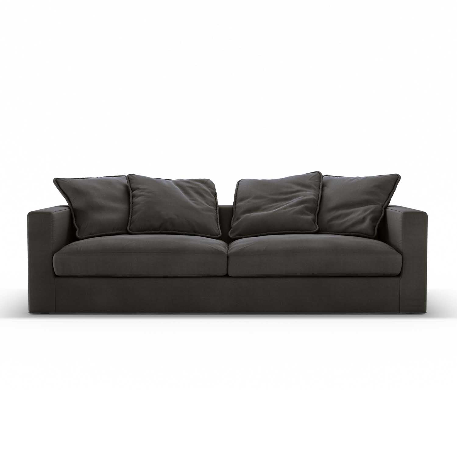 Relaxed Look and Feel, dark grey organic cotton sofa