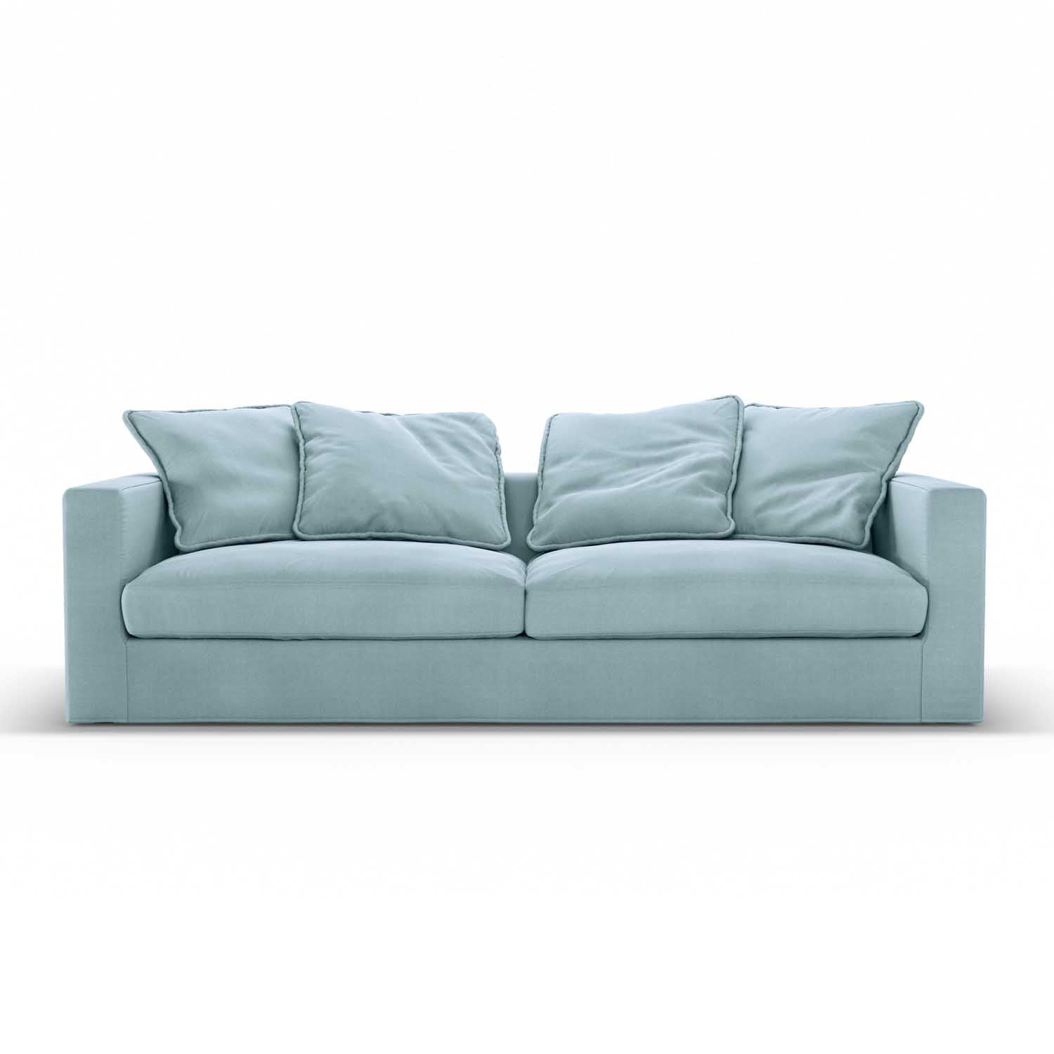 Angular Profile Design, mint green cotton sofa