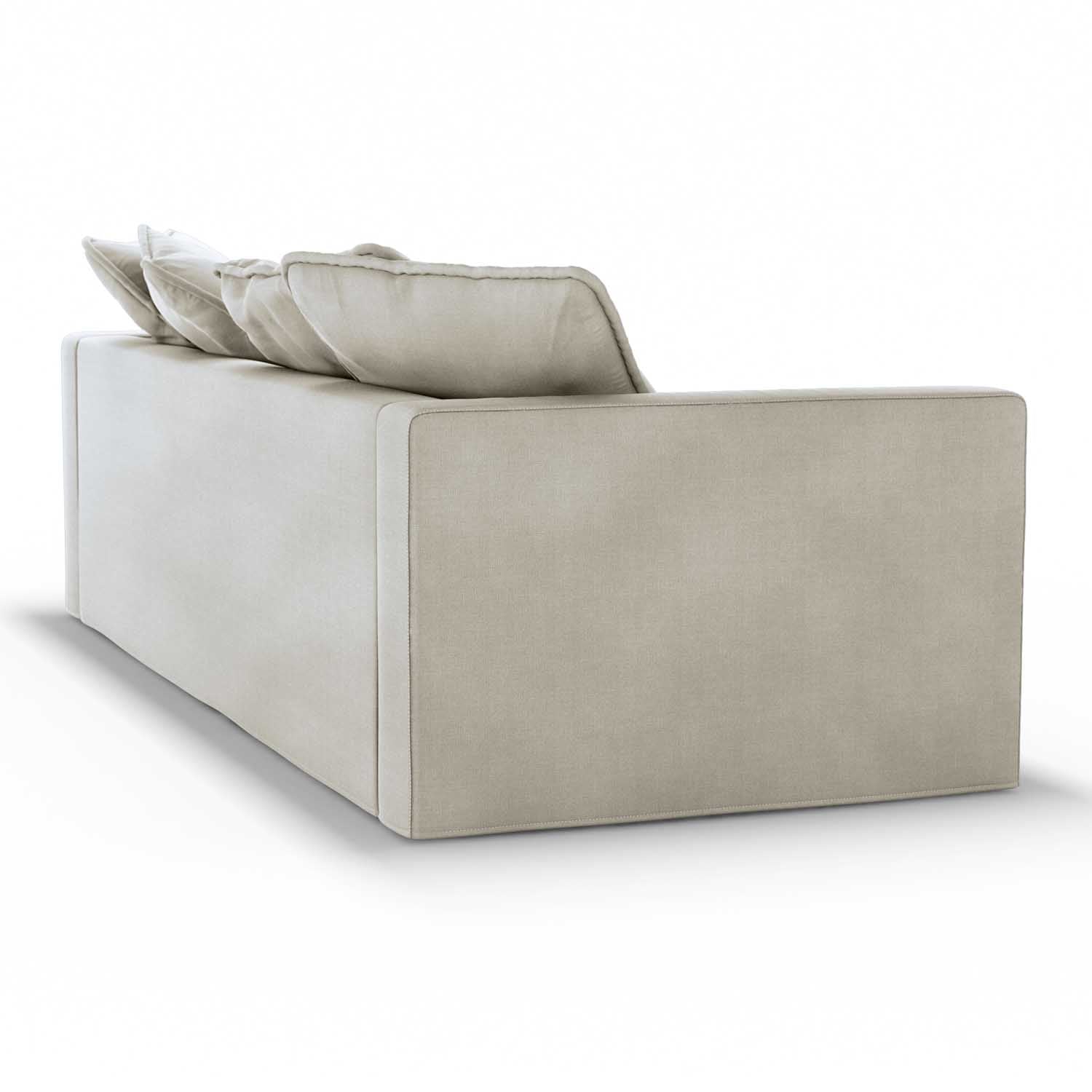 Modern Revival Style, cream cotton sofa backview
