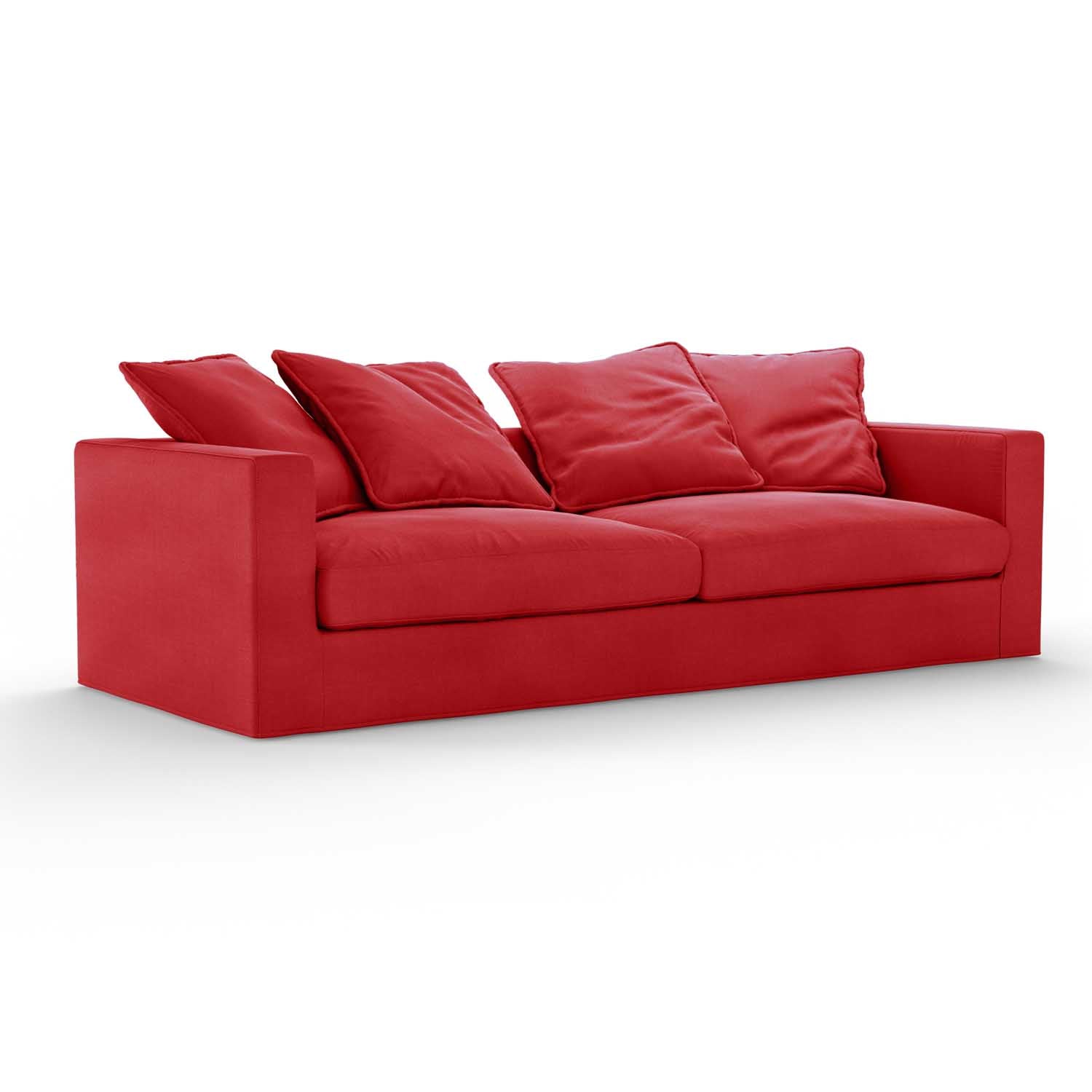 Modern Elegance Focal Point Red sustainable cotton sofa