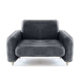 sustainable leather grey armchair