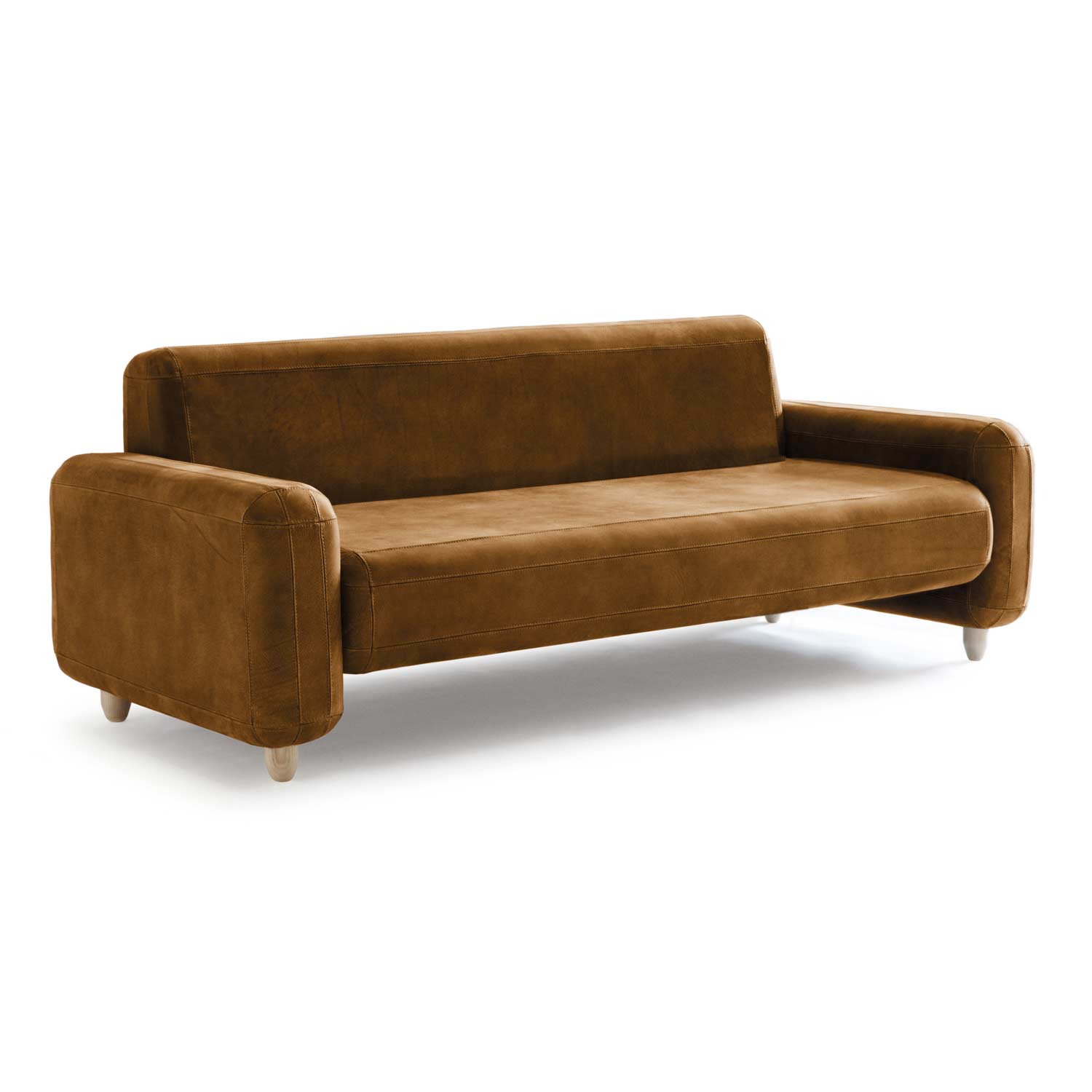 Refined Details for Handcrafted Elegance, cognac leather sofa