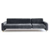 Sculpted Design – Elegance Personified - grey leather sofa