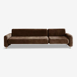 Traco 3 Seater Sofa in chocolate brown leather – Front View