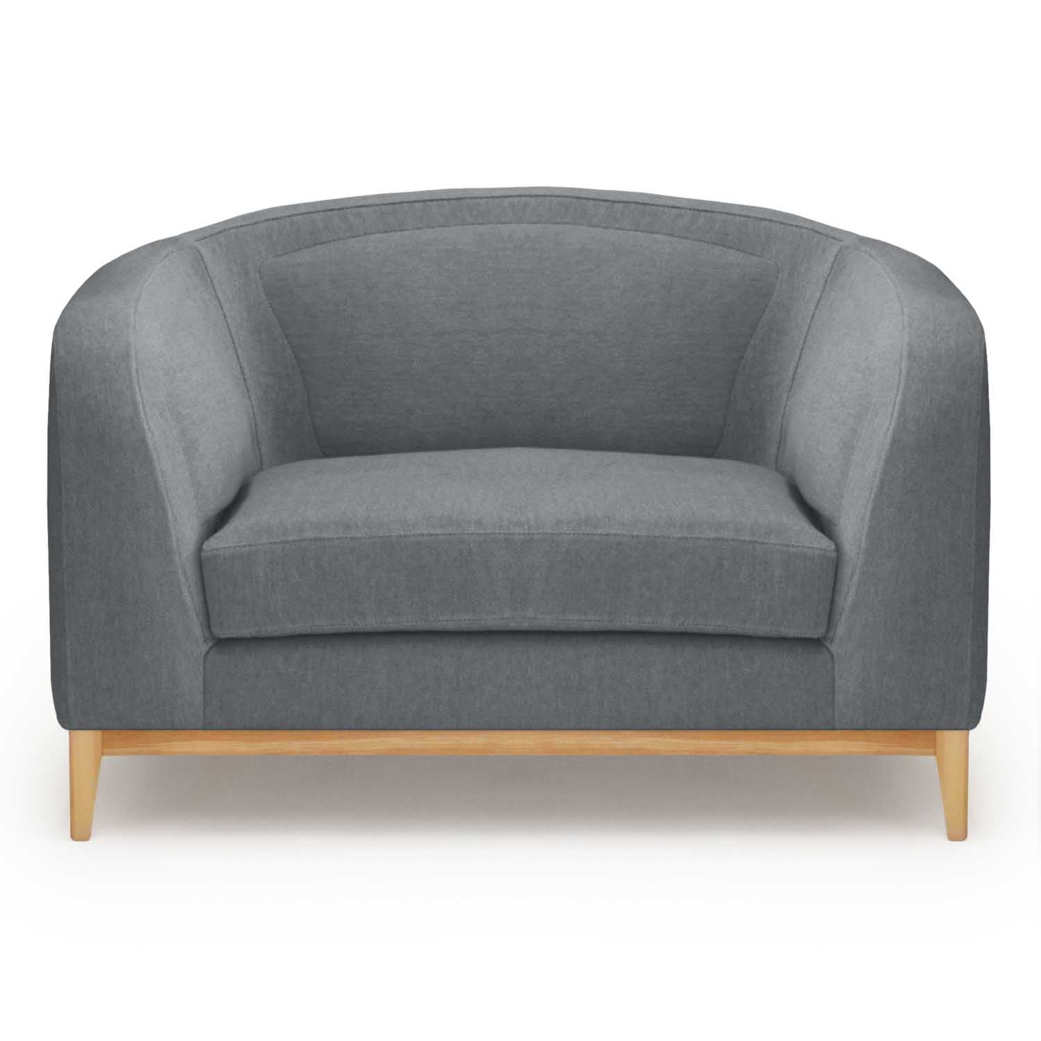 grey cotton armchair sustainable