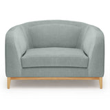 Modern Sophistication green linen armchair