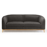 sustainable dark grey sofa