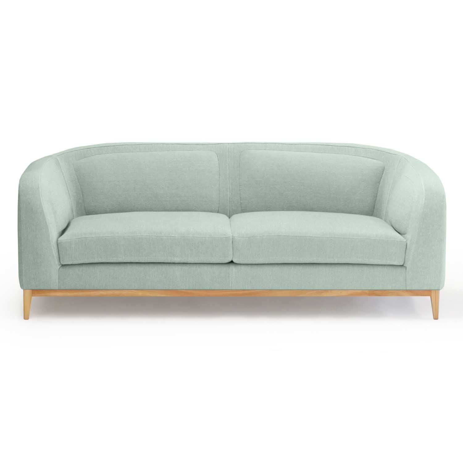 green cotton sofa made in a sustainable way