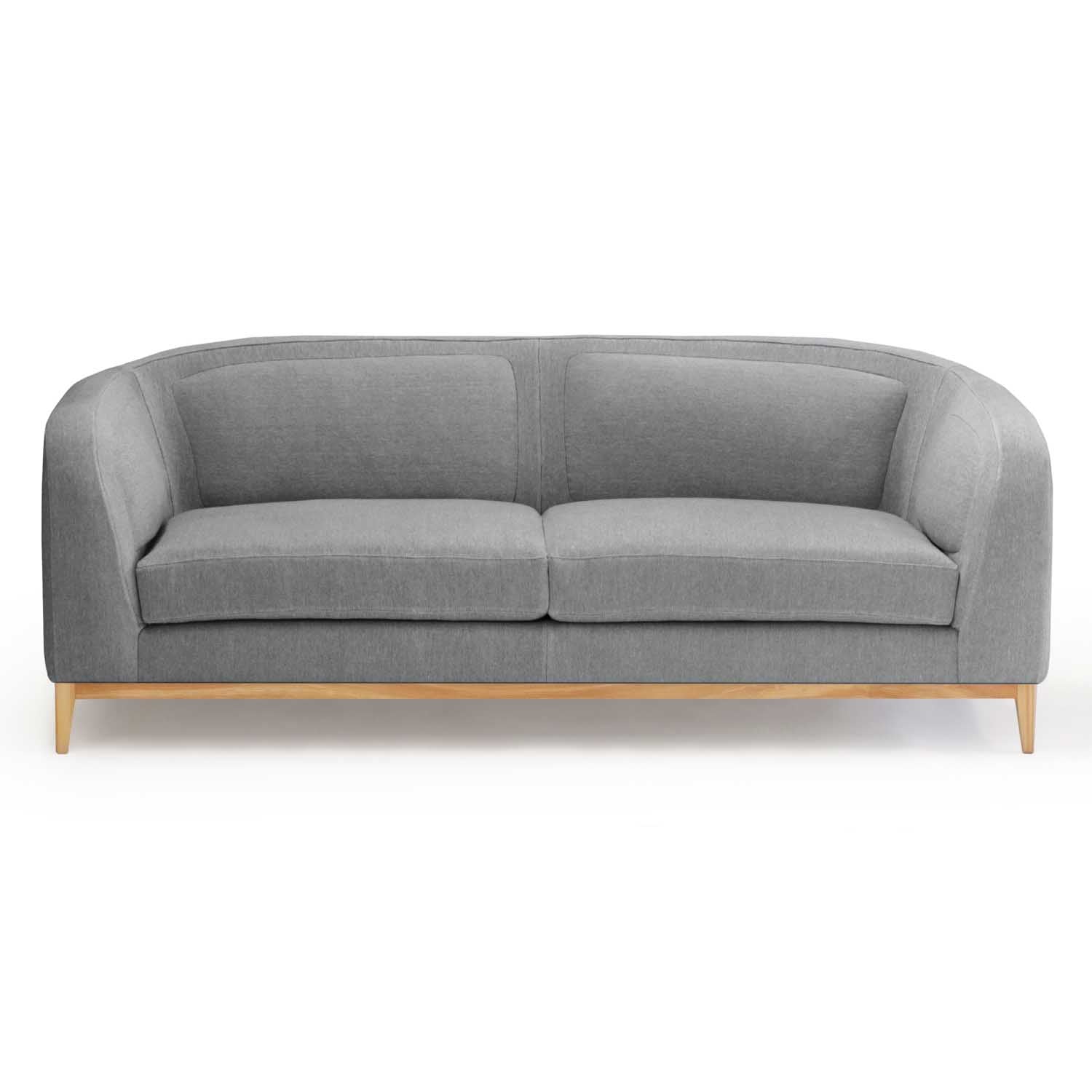 light gray sustainable cotton sofa