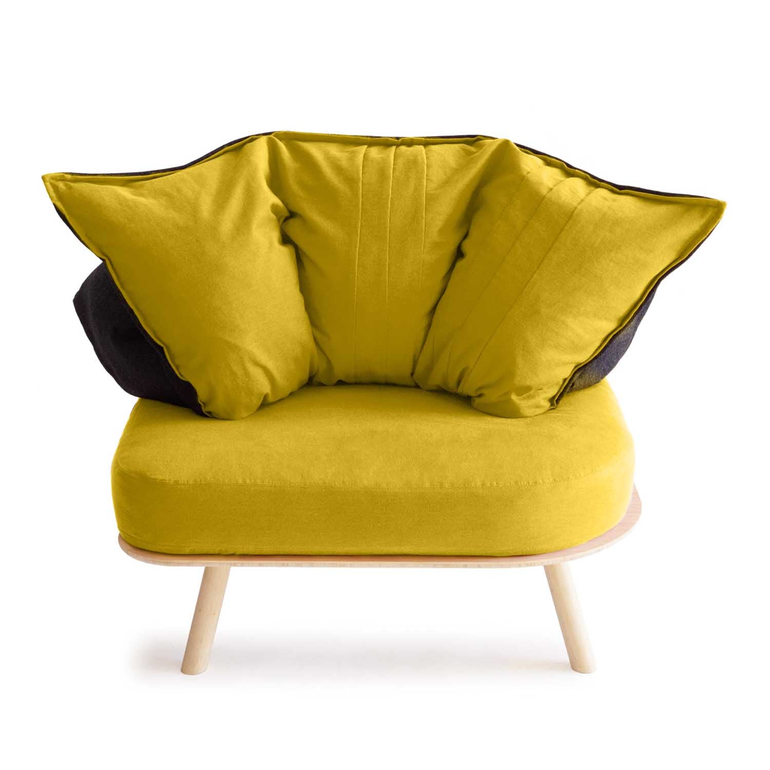 Versatile Back Cushion in Vibrant Colors. Armchair yellow cotton.