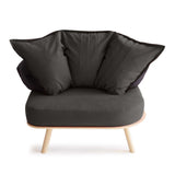 Playful Armchair by Denis Guidone. anthracite gray.