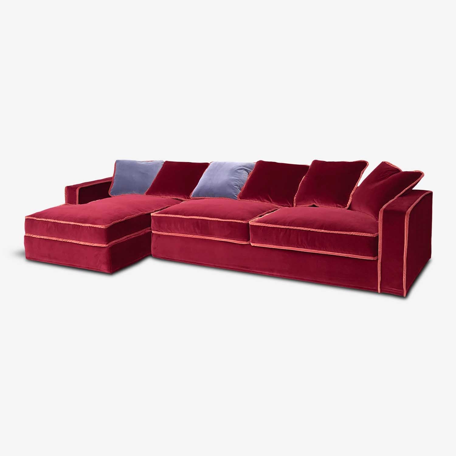 Plush Sofa with Wide Chaise – Modern Comfort