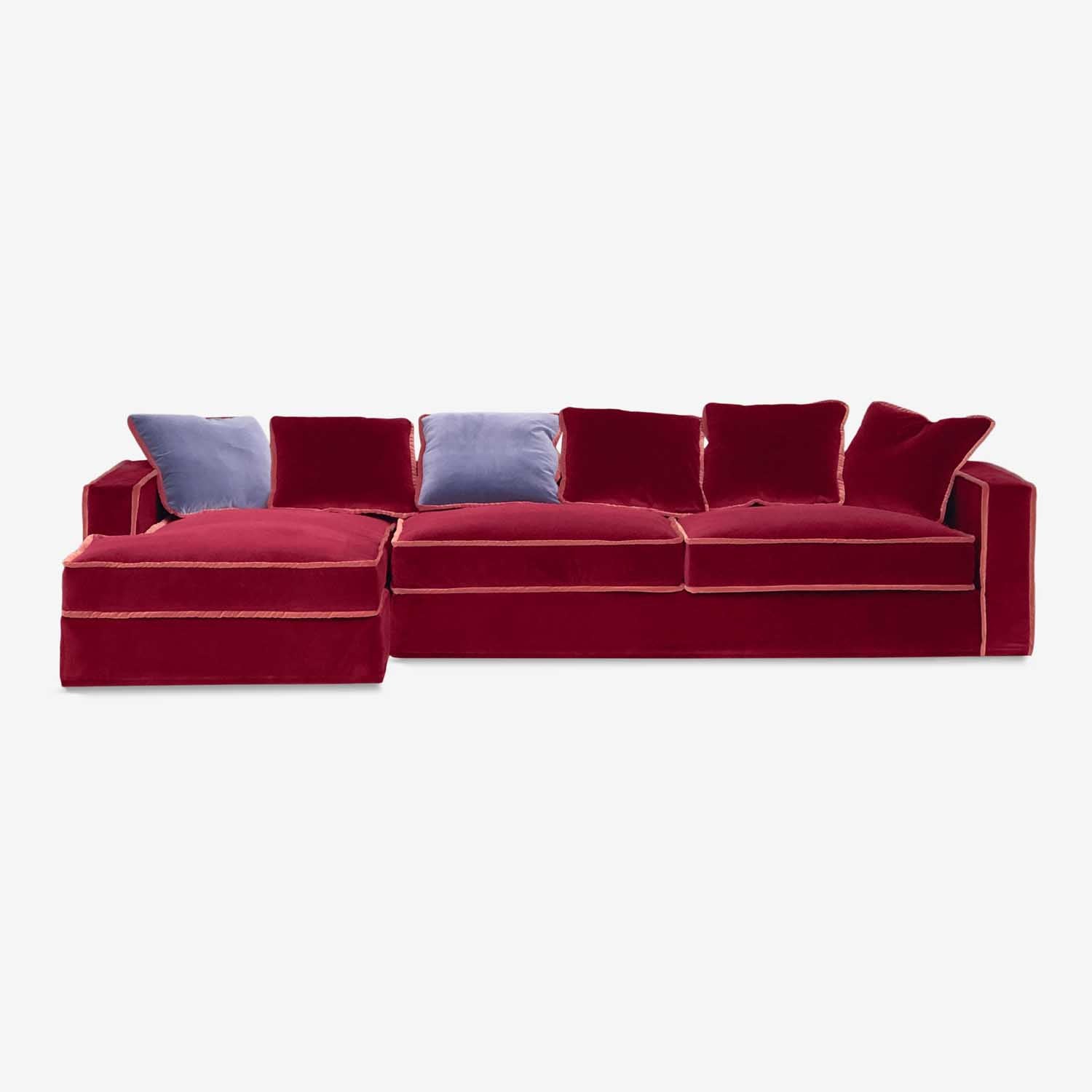 Luxurious Sofa with Contrasting Trim – Visual Appeal