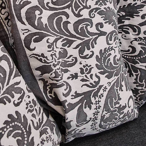 Disfatto Sofa - grey wool & Venice-printed patterns