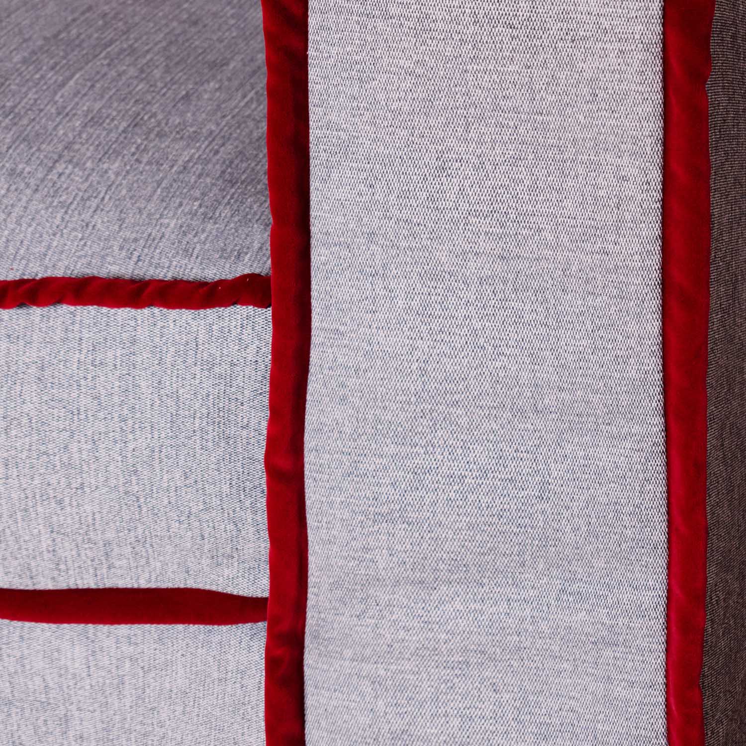 Plush Cushions for Added Comfort, red velvet border