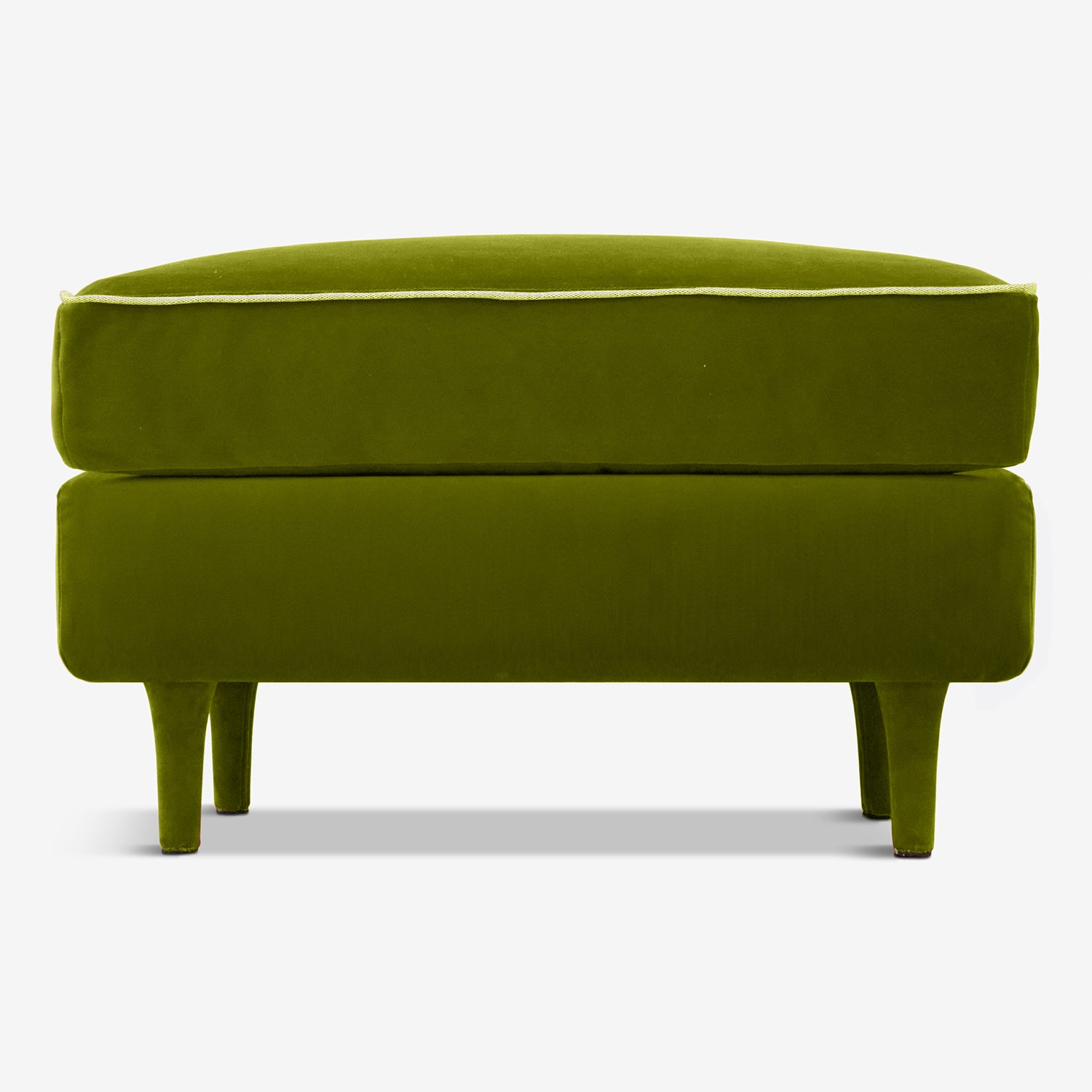 Sustainable Compact Pouf - green vlevet