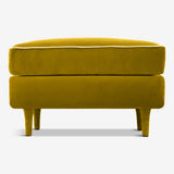 Upholstered Feet Pouf - Elegant and Compact - Mustard Yellow Velvet Furniture