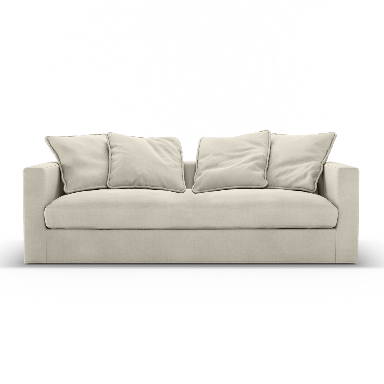 Elevated Home Sophistication, cream colored two seater sofa