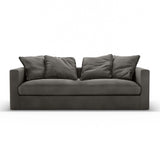2-Seater Sofa Elegance dark grey cotton upholstery