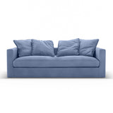 Inviting Living Space, dove grey organic sofa