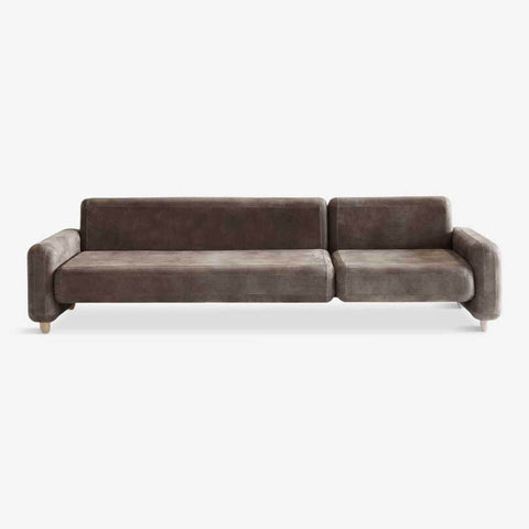 Traco 3 seater - Grey leather